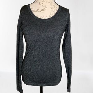 Dark gray long sleeve top